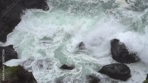 water crashing on iceland fjords beautiful