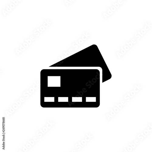 Bank Credit Card Flat Vector Icon