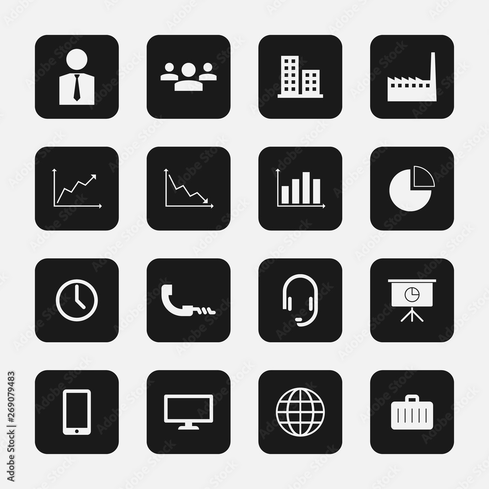 Minimal Business Themed Icon Set Minimal Business Themed Icon Set