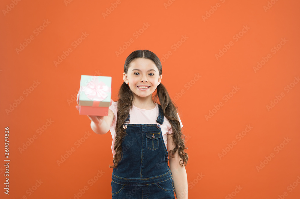 Kid love birthday gift. Shopping and get extra bonus. Feeling grateful for good gift. Surprise and pleasant present. Child happy hold gift box. Thank you. Kid girl delighted gift. Celebrate birthday Kid love birthday gift. Shopping and get extra bonus. Feeling grateful for good gift. Surprise and pleasant present. Child happy hold gift box. Thank you. Kid girl delighted gift. Celebrate birthday