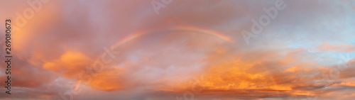 Canvas Print Rainbow in sky