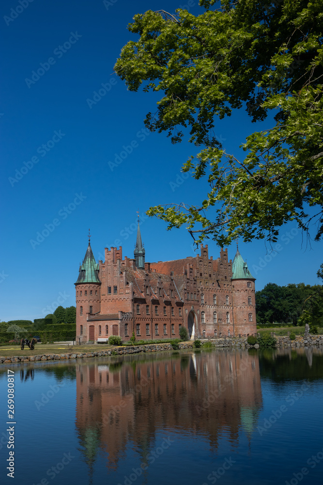 historical water castle Egeskov, Funen, Denmark