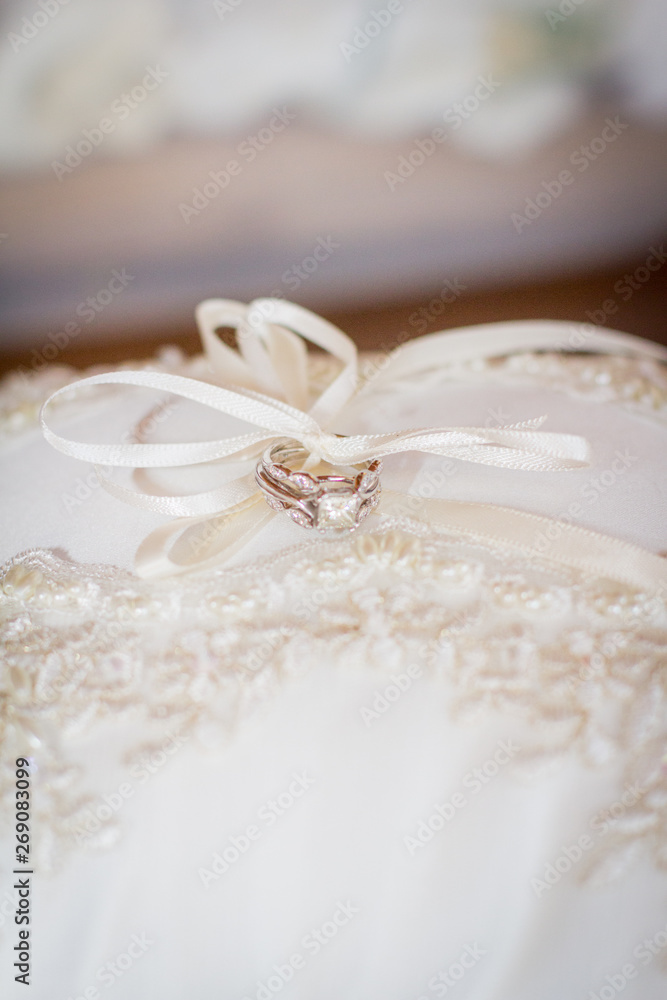 Wedding Rings on Pillow Wedding Rings on Pillow