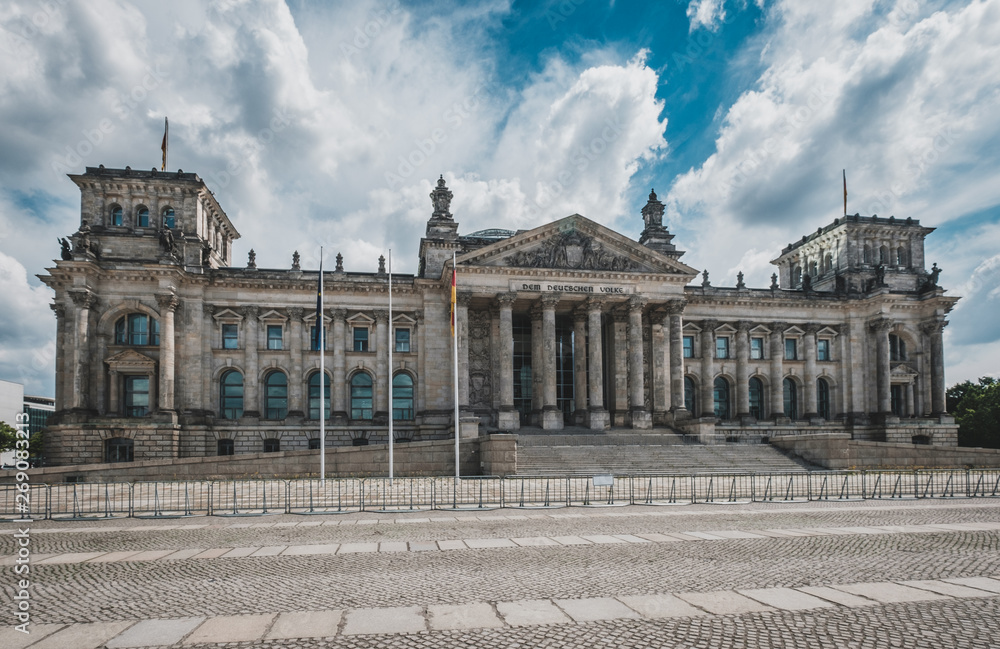 The Reichstag building, seat of the German Parliament (Deutscher Bundestag)