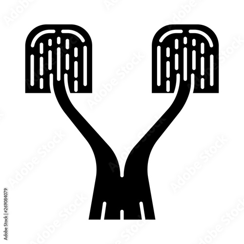 Ponytail palm glyph icon
