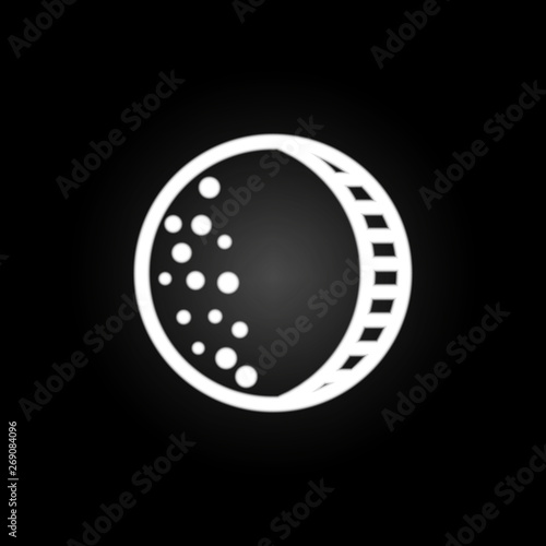 gibbous moon sign neon icon. Elements of weather set. Simple icon for websites, web design, mobile app, info graphics