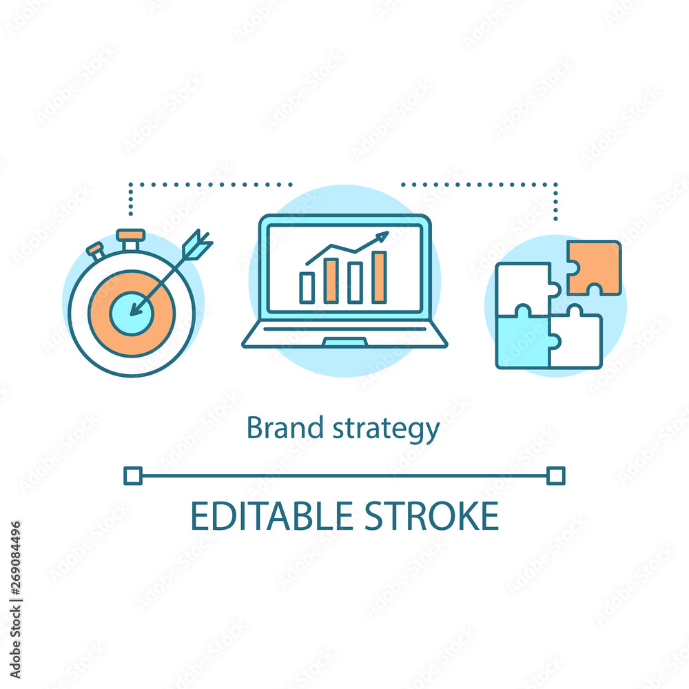 Brand strategy concept icon
