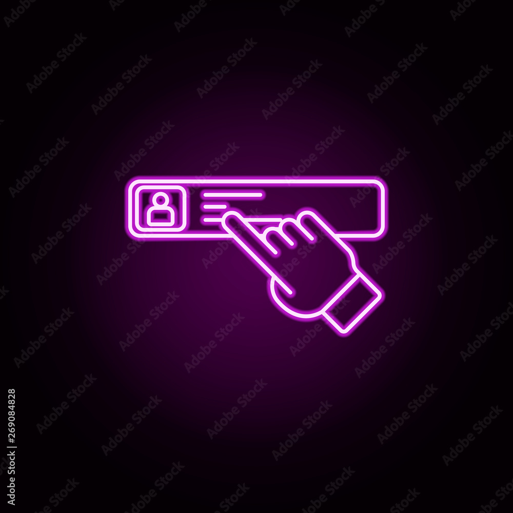 contact and finger neon icon. Elements of sosial media network set. Simple icon for websites, web design, mobile app, info graphics contact and finger neon icon. Elements of sosial media network set. Simple icon for websites, web design, mobile app, info graphics