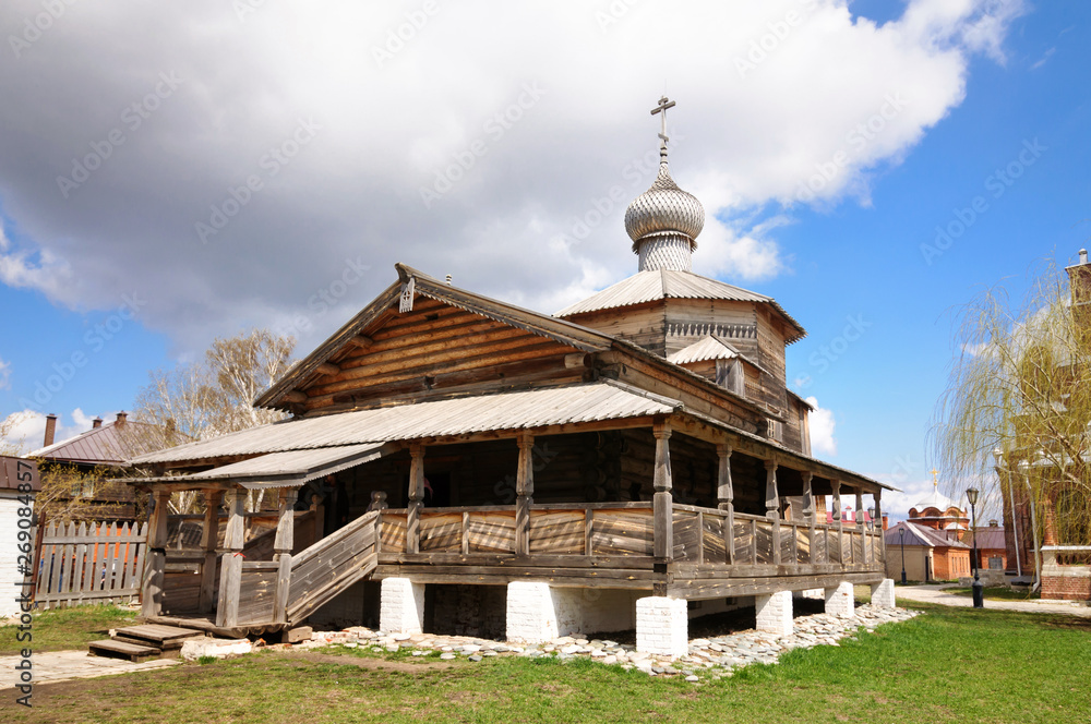Wooden Trinity Church is the oldest building in Sviyazhsk.