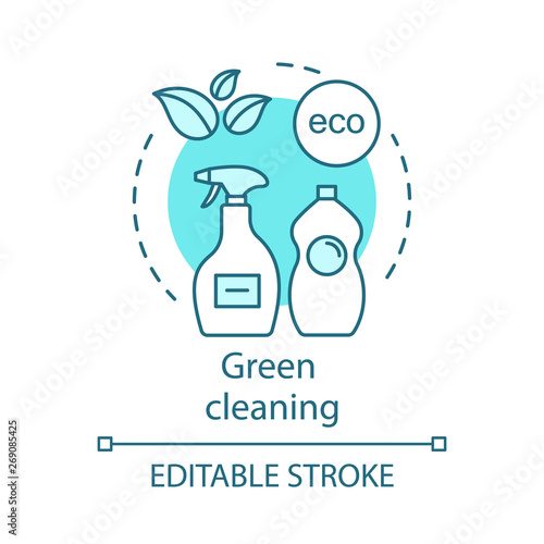 Green cleaning concept icon