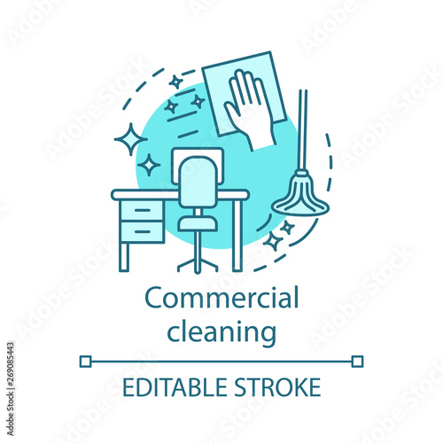 Commercial cleaning concept icon