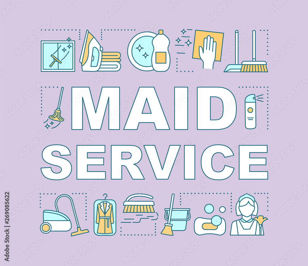 Fototapeta premium Maid service word concepts banner