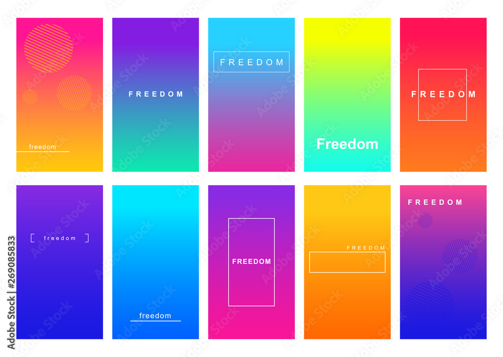 Freedom social media stories duotone template set Freedom social media stories duotone template set