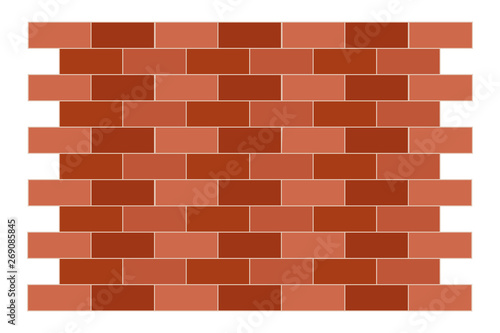 Fondo de muro de ladrillos sobre fondo blanco.