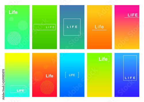Life social media stories duotone template set