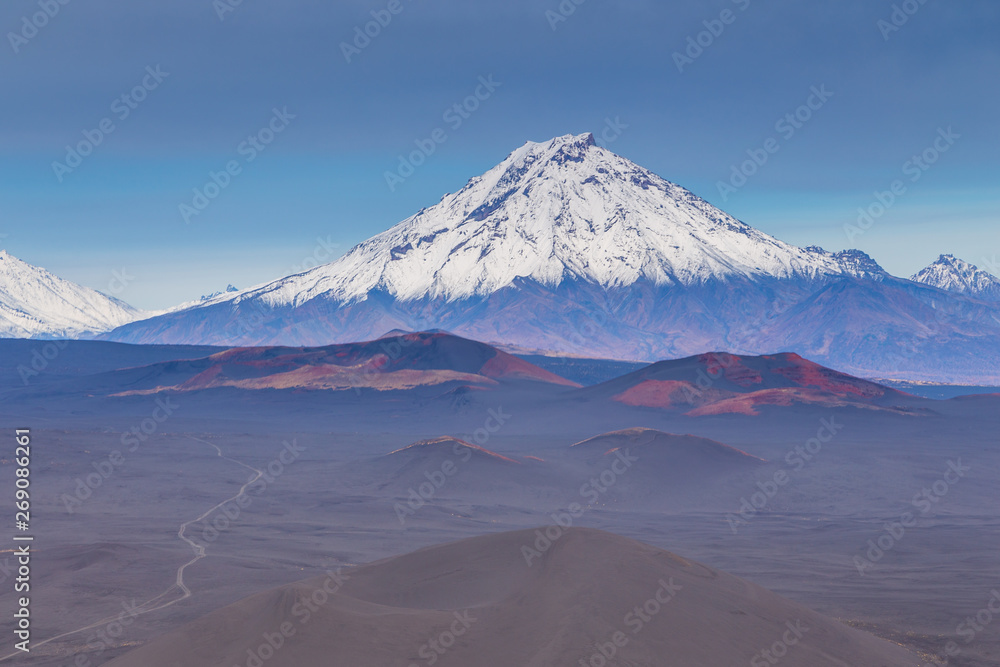 Mount Bolshaya Udina, volcanic massive, one of the volcanic complex on the Kamchatka, Russia.