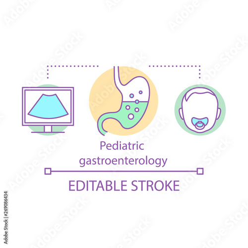 Pediatric gastroenterology concept icon