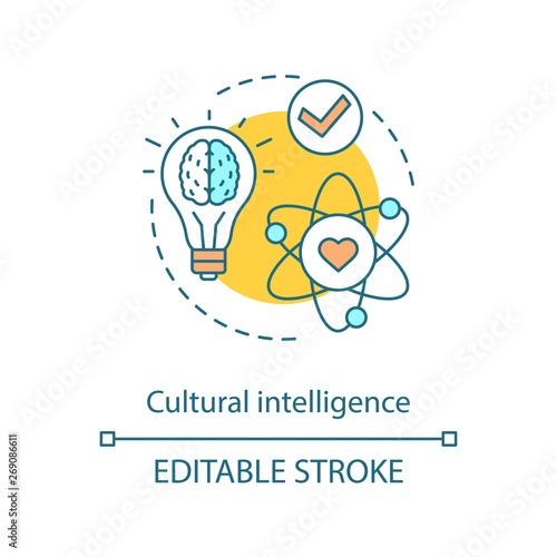 Cultural intelligence concept icon