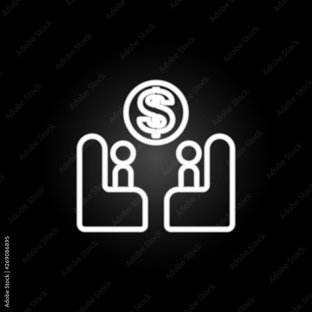 financial communication neon icon. Elements of conferencing set. Simple icon for websites, web design, mobile app, info graphics financial communication neon icon. Elements of conferencing set. Simple icon for websites, web design, mobile app, info graphics