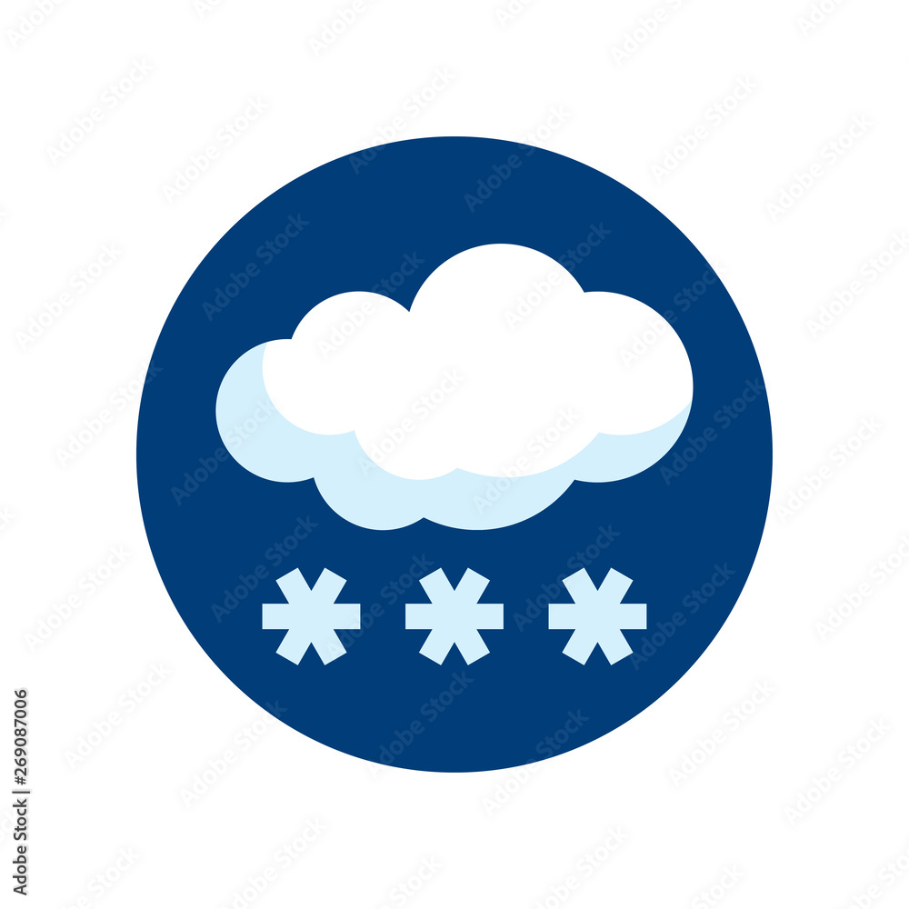 Simple weather vector icon in flat style Simple weather vector icon in flat style