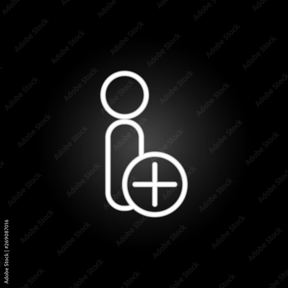 increase the staff neon icon. Elements of conferencing set. Simple icon for websites, web design, mobile app, info graphics increase the staff neon icon. Elements of conferencing set. Simple icon for websites, web design, mobile app, info graphics