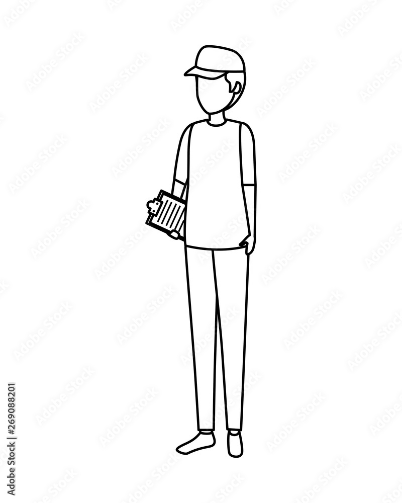 delivery worker avatar character delivery worker avatar character