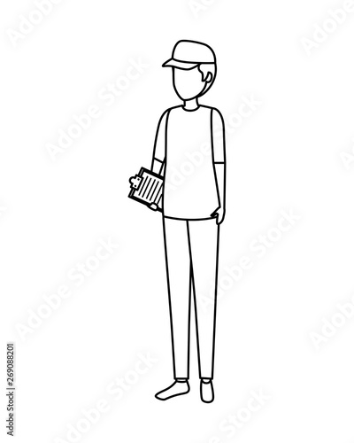 delivery worker avatar character