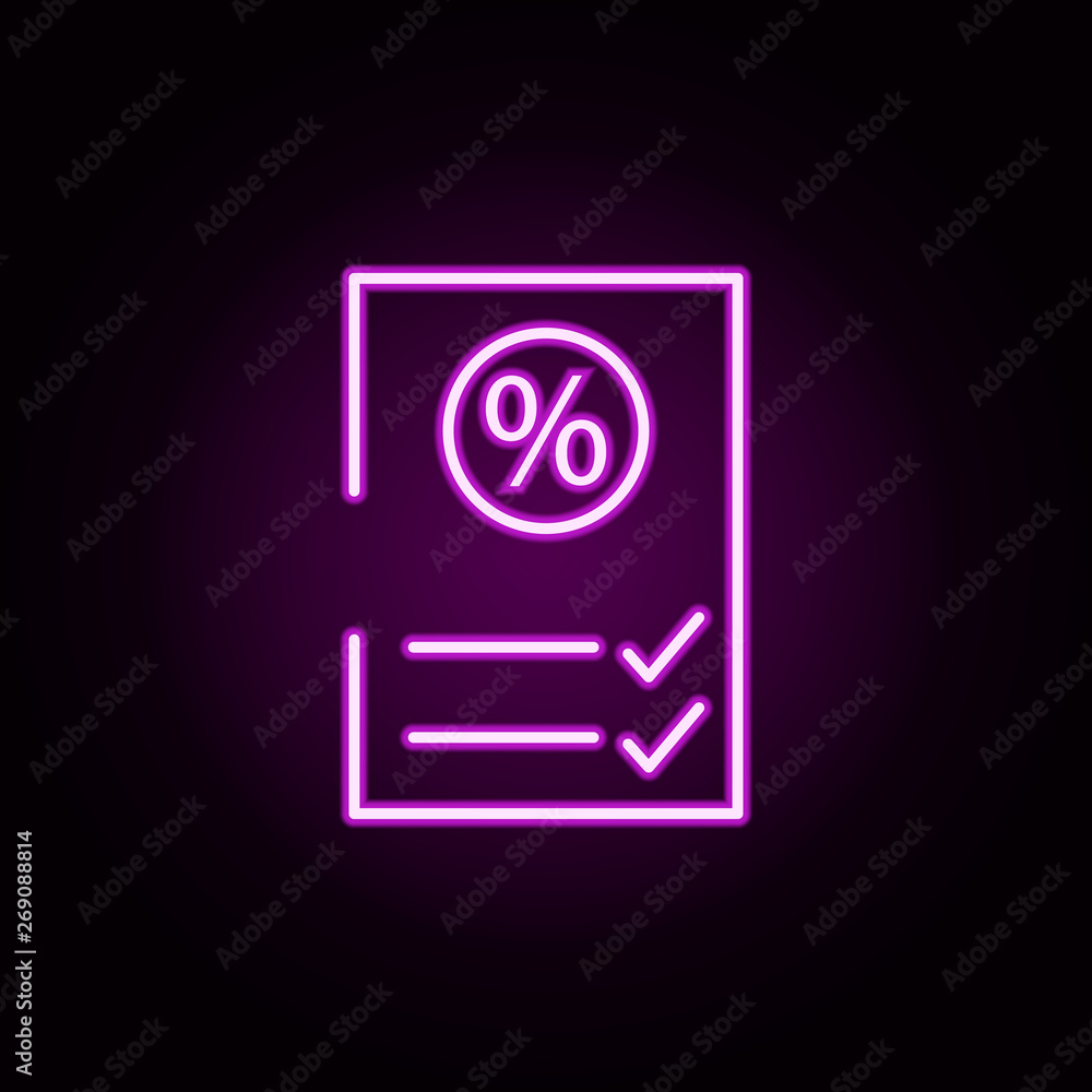 shopping discount neon icon. Elements of cyber monday set. Simple icon for websites, web design, mobile app, info graphics shopping discount neon icon. Elements of cyber monday set. Simple icon for websites, web design, mobile app, info graphics
