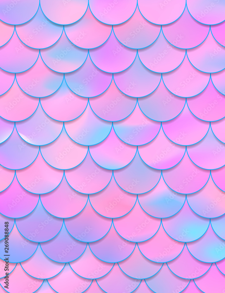 Mermaid scale. Vector illustration for banner Mermaid scale. Vector illustration for banner