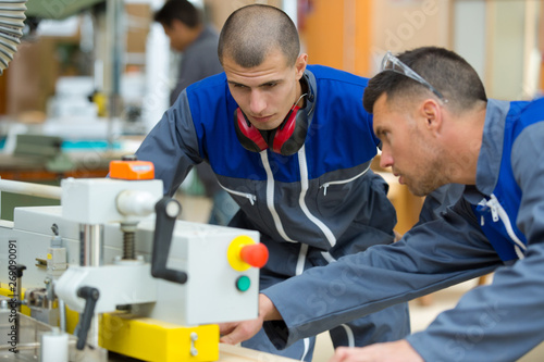 concentrated workers in factory © auremar