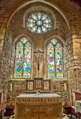 Colored stainedglass windows church 
