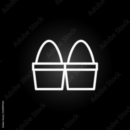 farm, eggs neon icon. Elements of farm set. Simple icon for websites, web design, mobile app, info graphics