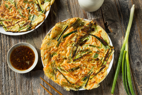 Homemade Korean Pajeon Scallion Pancakes