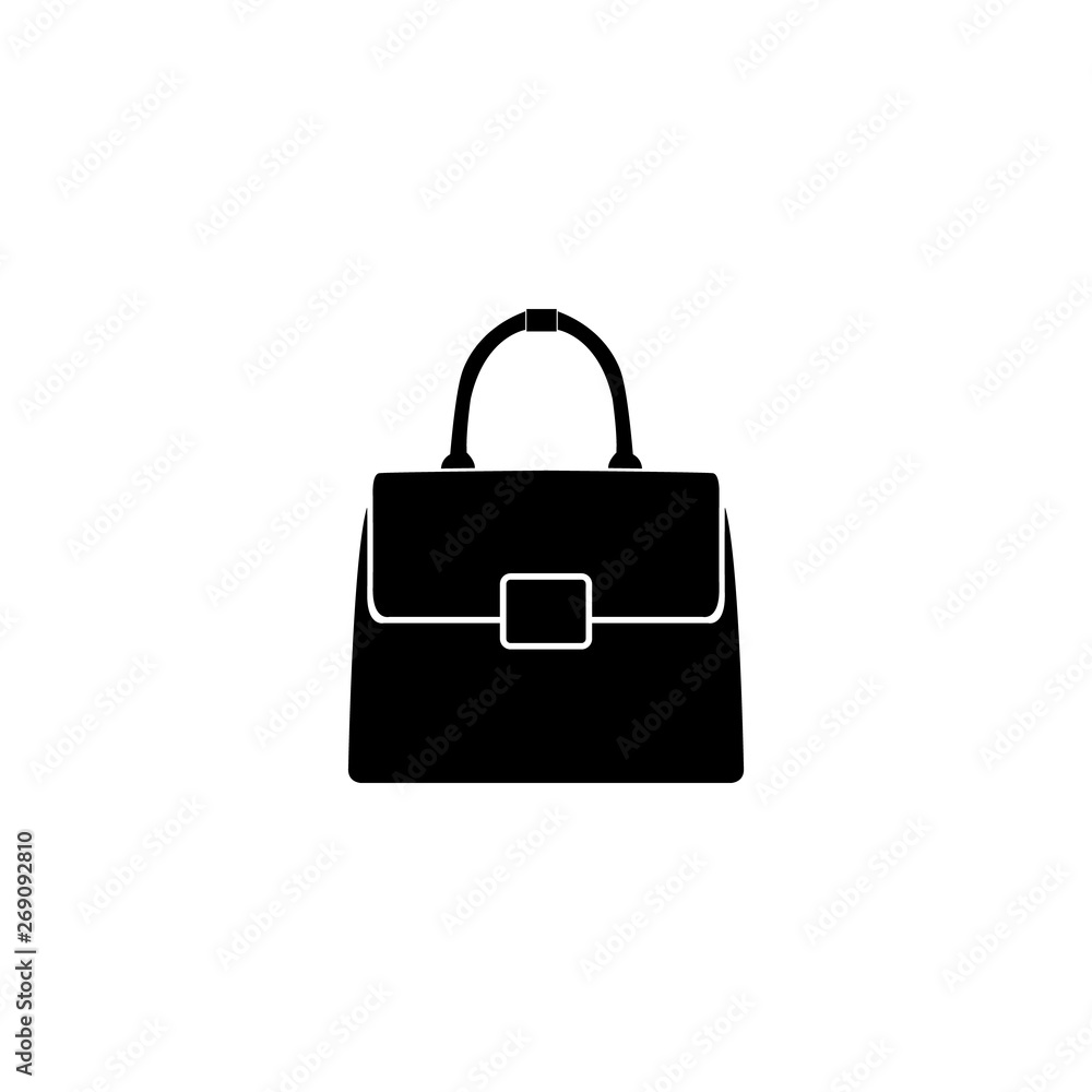 Women's handbag icon, logo isolated on white background Women's handbag icon, logo isolated on white background