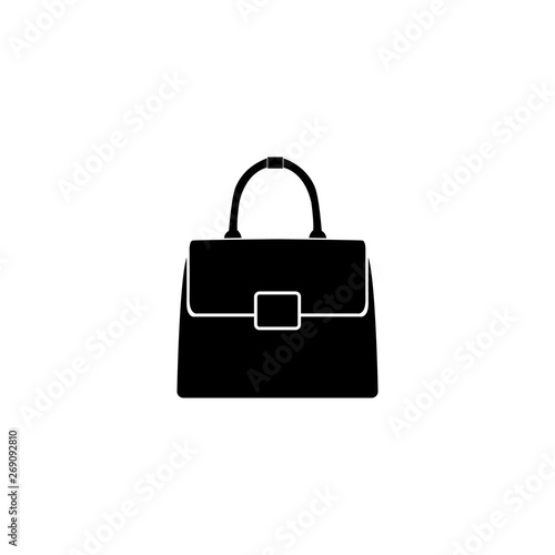 Women's handbag icon, logo isolated on white background