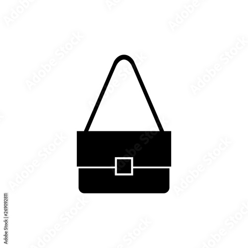Women's handbag icon, logo isolated on white background