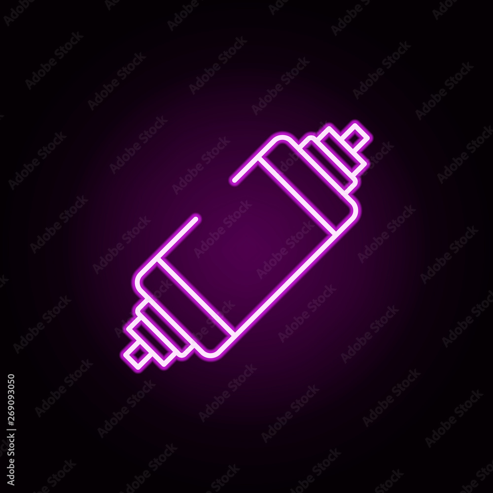 bar, tricep neon icon. Elements of gym set. Simple icon for websites, web design, mobile app, info graphics bar, tricep neon icon. Elements of gym set. Simple icon for websites, web design, mobile app, info graphics