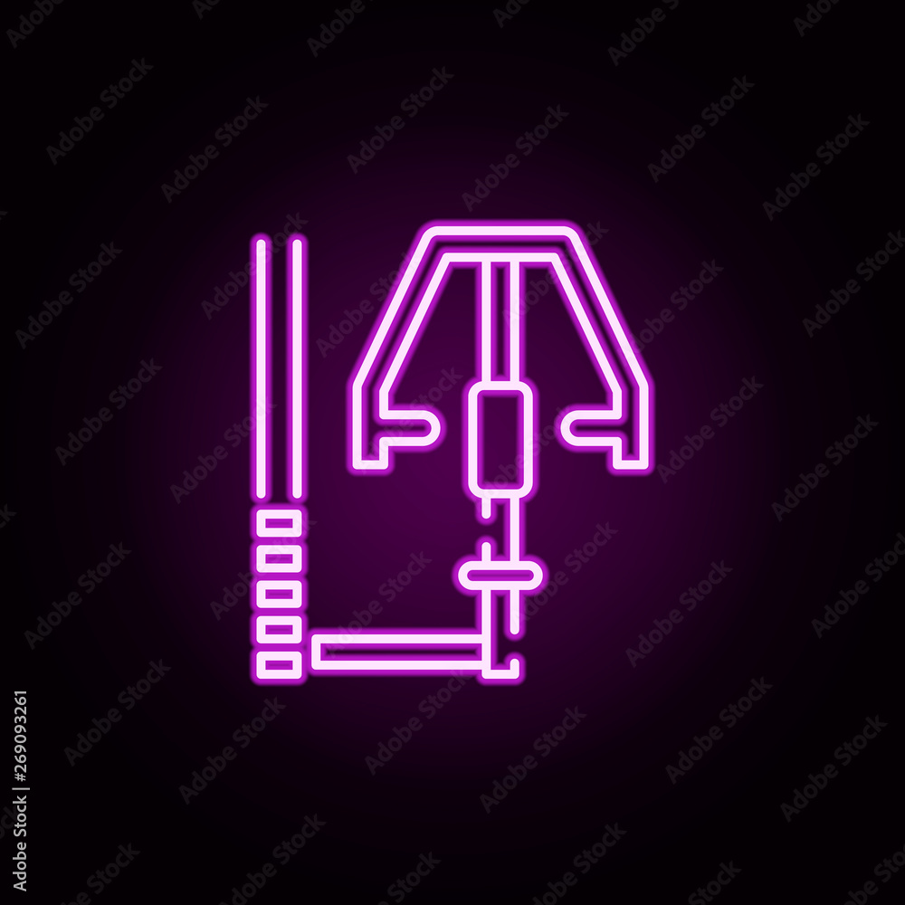 chest, press neon icon. Elements of gym set. Simple icon for websites, web design, mobile app, info graphics chest, press neon icon. Elements of gym set. Simple icon for websites, web design, mobile app, info graphics