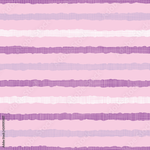 Cute pink textile textured stripe seamless pattern