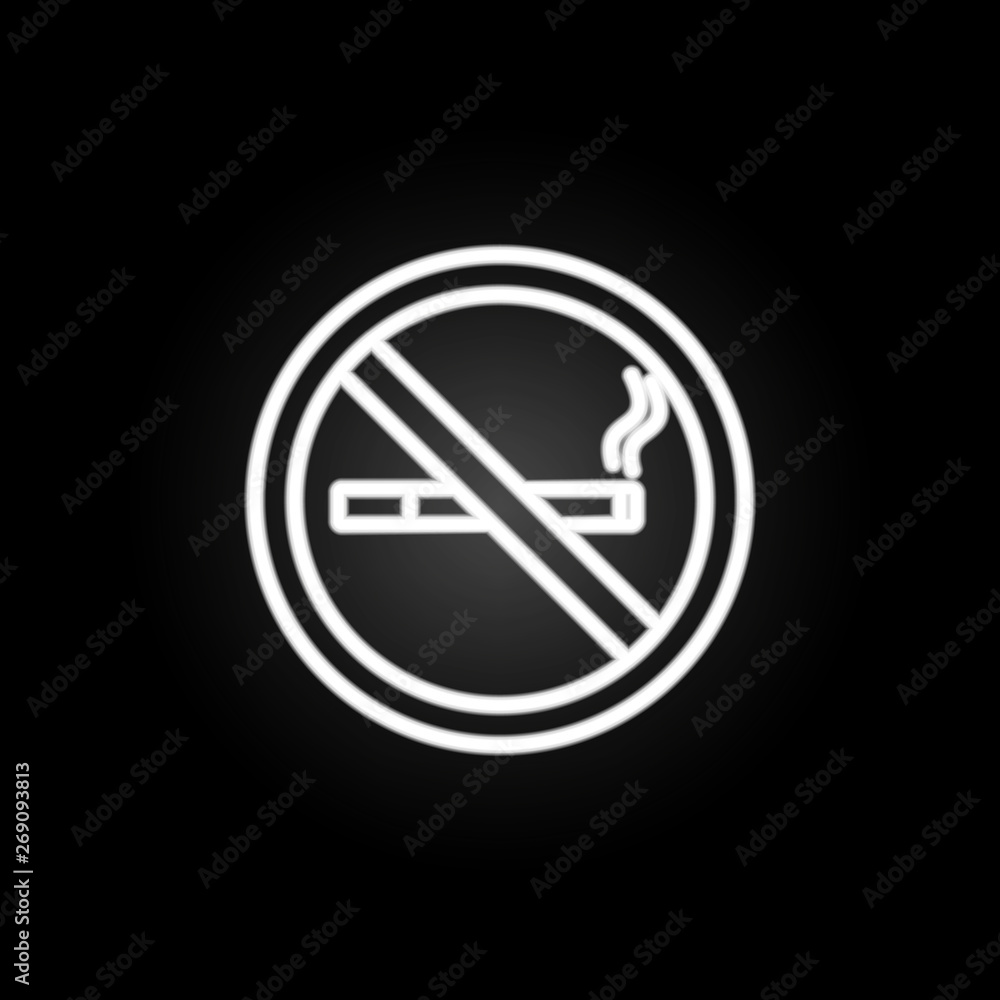 no smoking sign neon icon. Elements of hotel set. Simple icon for websites, web design, mobile app, info graphics no smoking sign neon icon. Elements of hotel set. Simple icon for websites, web design, mobile app, info graphics