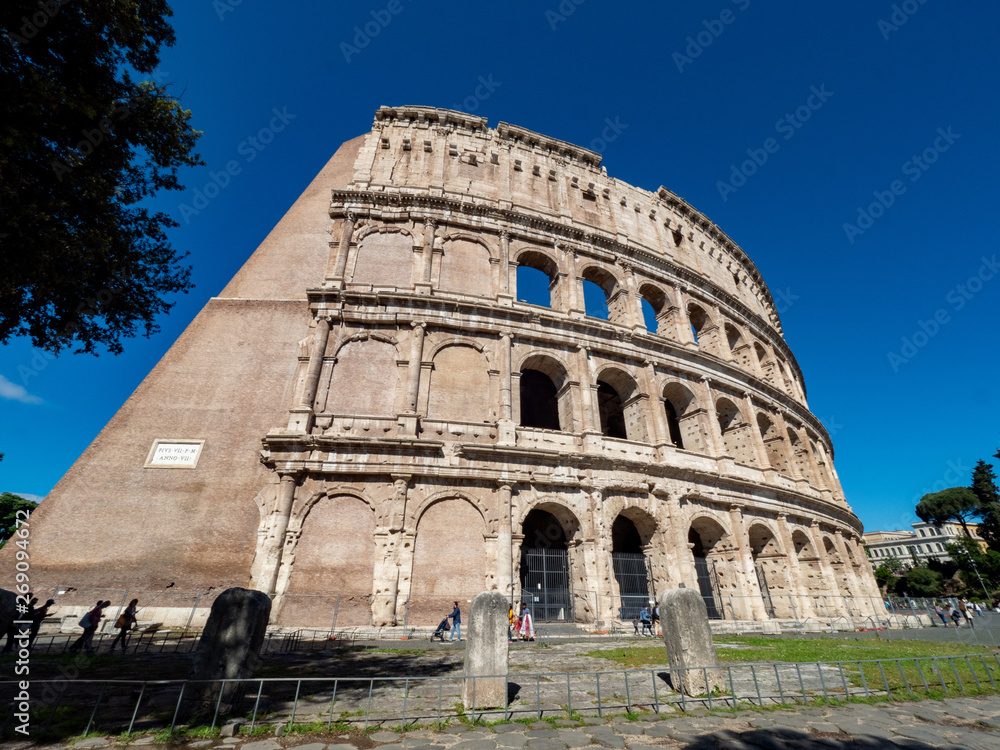 oval amphitheatre in the centre of the city of Rome, Italy