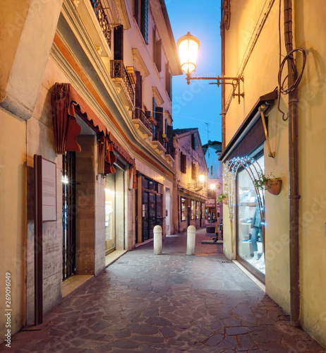Colorfull street in the centre of Treviso. © velishchuk