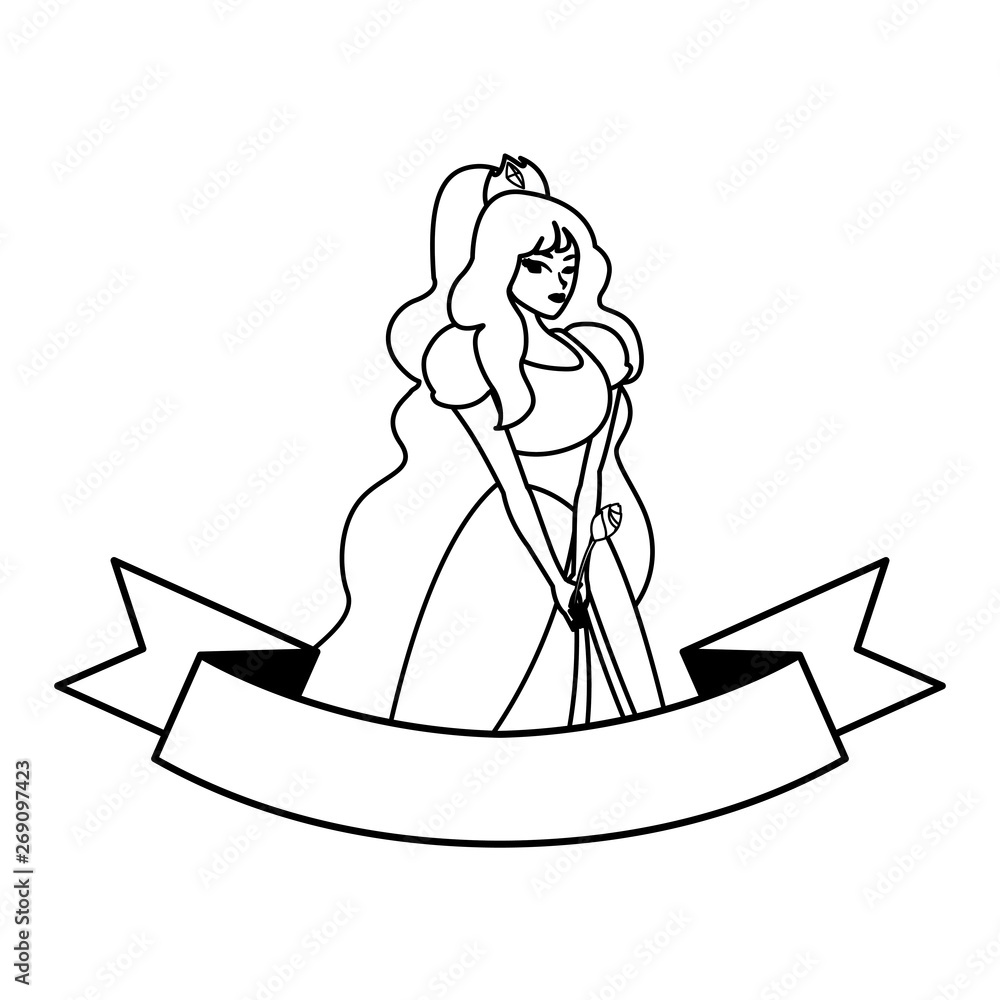 Fototapeta premium beautiful princess of tales character