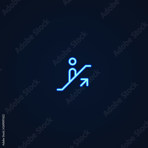 Escalator Up | Neon Style Icon