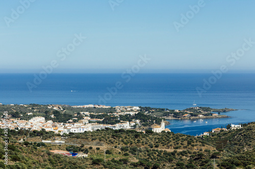Scenery in Cadaqués with blue sky