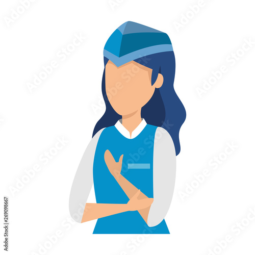 female flight attendant avatar character