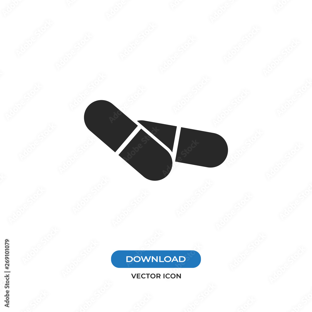 Pills vector icon Pills vector icon