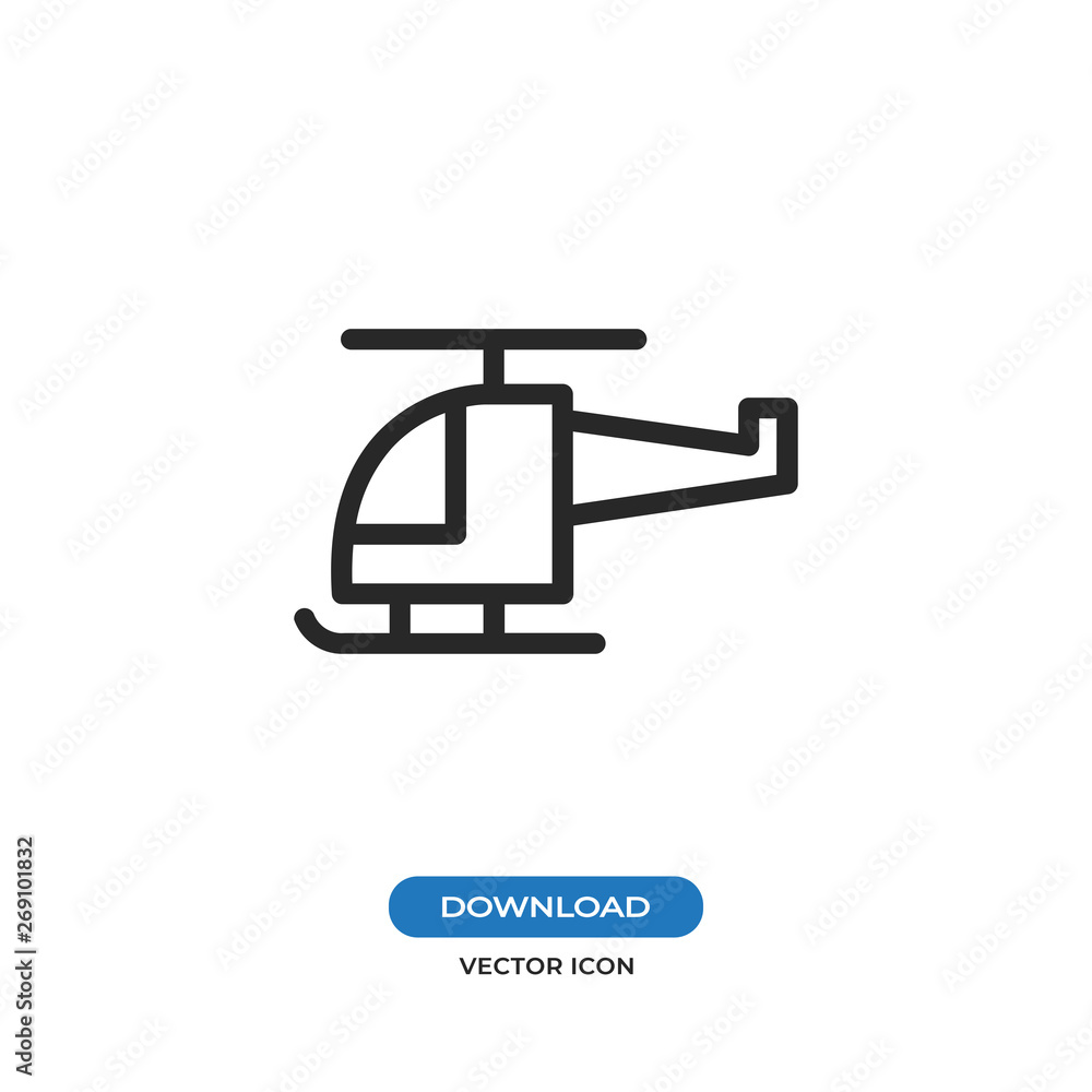 Helicopter vector icon
