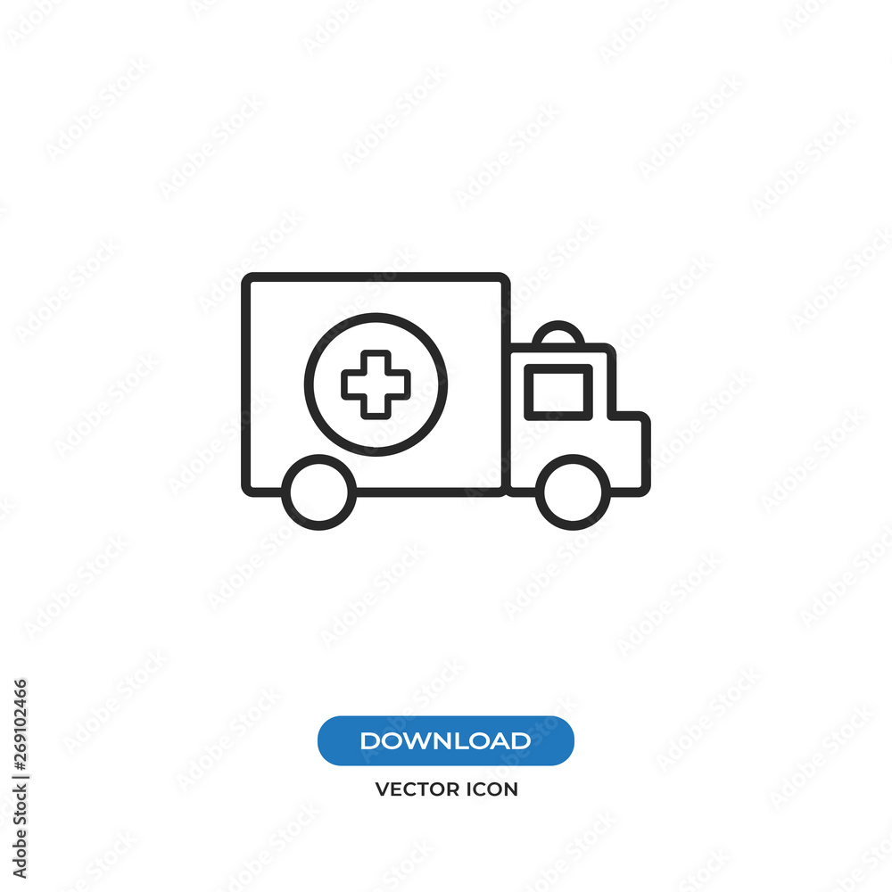 Ambulance vector icon Ambulance vector icon