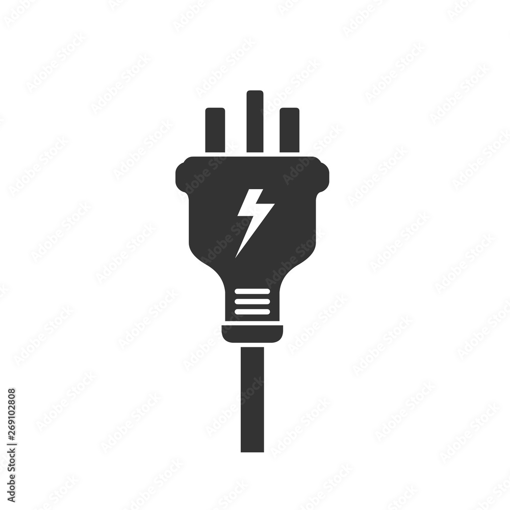 Plug Icon Vector Illustration Silhouette